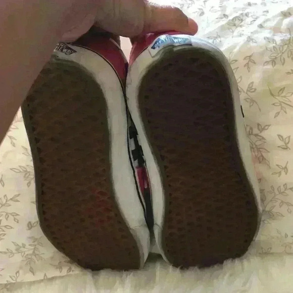 Vans Era Red and Black Checkerboard Low Tops Mens 9 - Picture 5 of 7